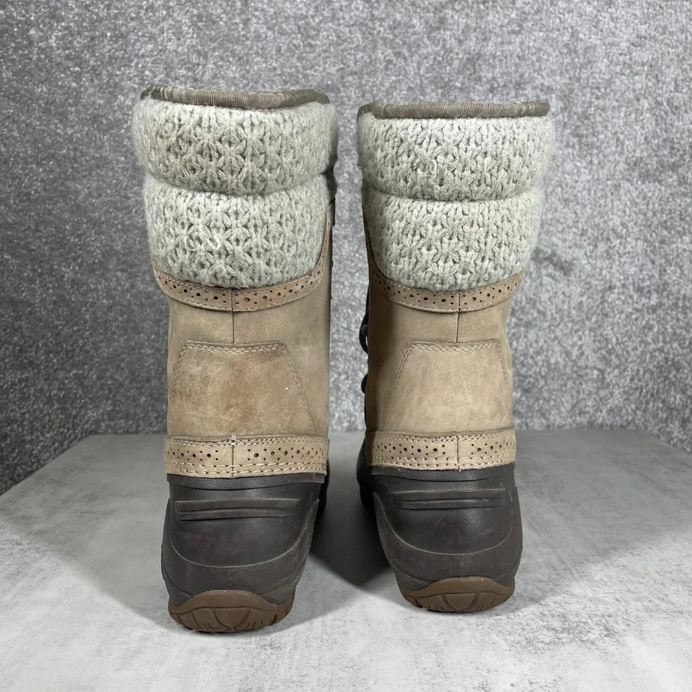 North Face Shellista II Mid Boots Womens Size 7 Snow Rain Winter Waterproof Tan